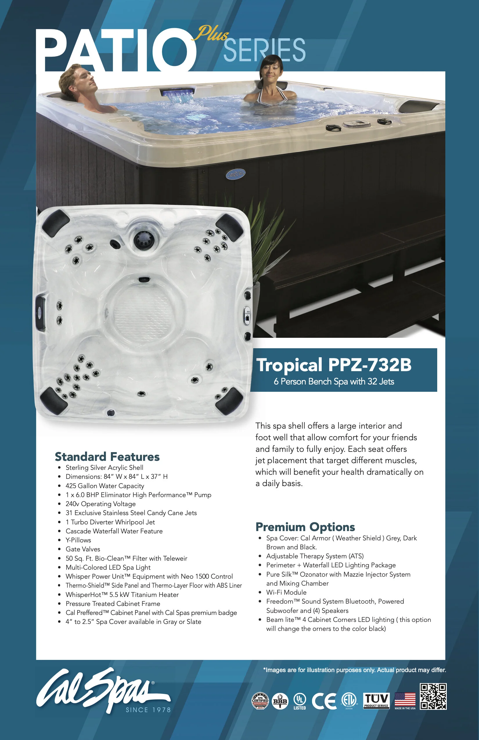 Cal Spas TROPICAL PLUS PPZ-732B — Hot Tubs, BBQs & More
